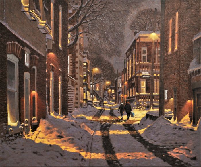 Canadian Artist Creates Beautiful Winter Paintings That Will Make Your Nights Warmer