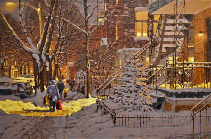 Canadian Artist Creates Beautiful Winter Paintings That Will Make Your Nights Warmer
