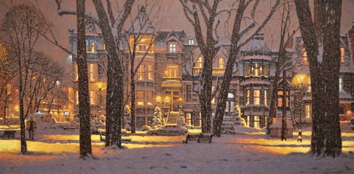 Canadian Artist Creates Beautiful Winter Paintings That Will Make Your Nights Warmer