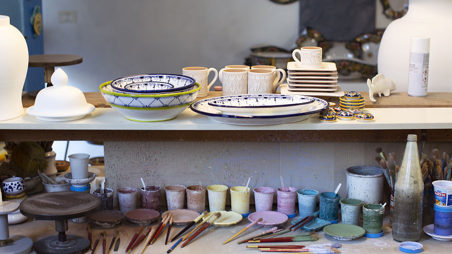 Ceramic Ladybug Figurine Hand Painted And Finished To The Smallest Details With Love In Italy