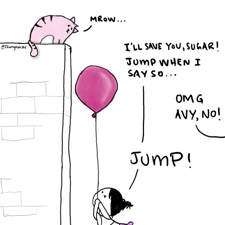 15 Heartwarming Comics Of A Little Girl And Her Cat To Make Your Day