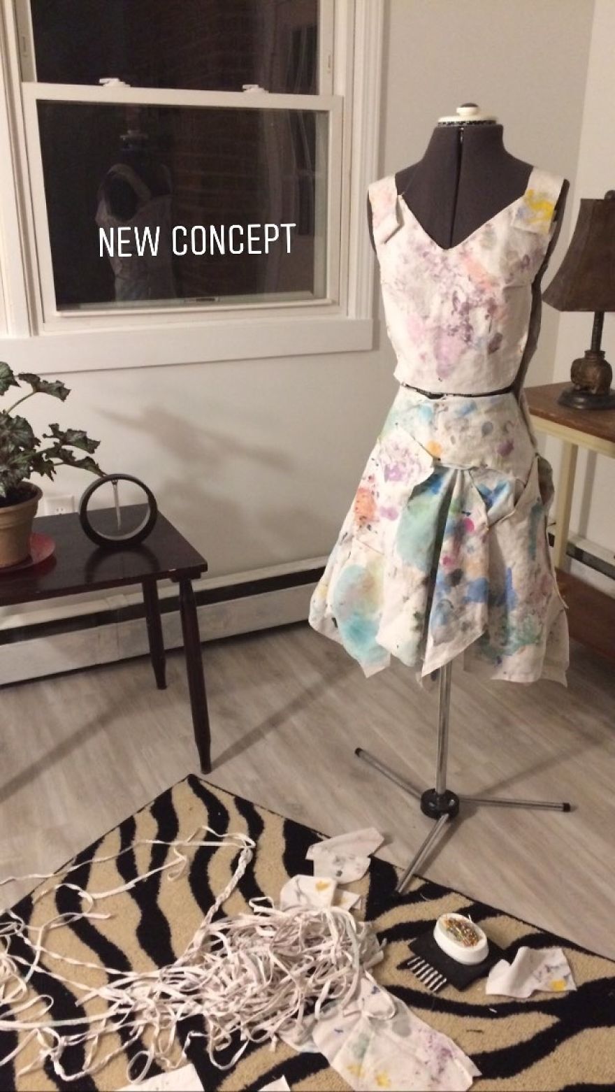 I Turned My Old Paint Aprons Into An Apron Dress. I Turned My Old Paint Aprons Into An Apron Dress.