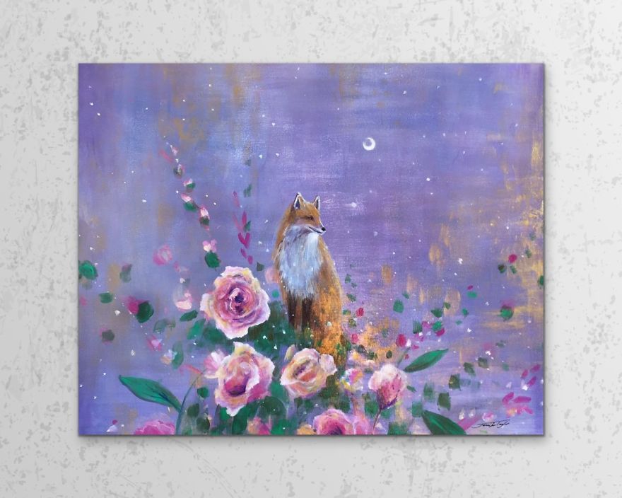 I Love To Paint Magical Creatures And Other Worlds, So Here’s My Newest Moon Fox Collection I Love To Paint Magical Creatures And Other Worlds, So Here’s My Newest Moon Fox Collection