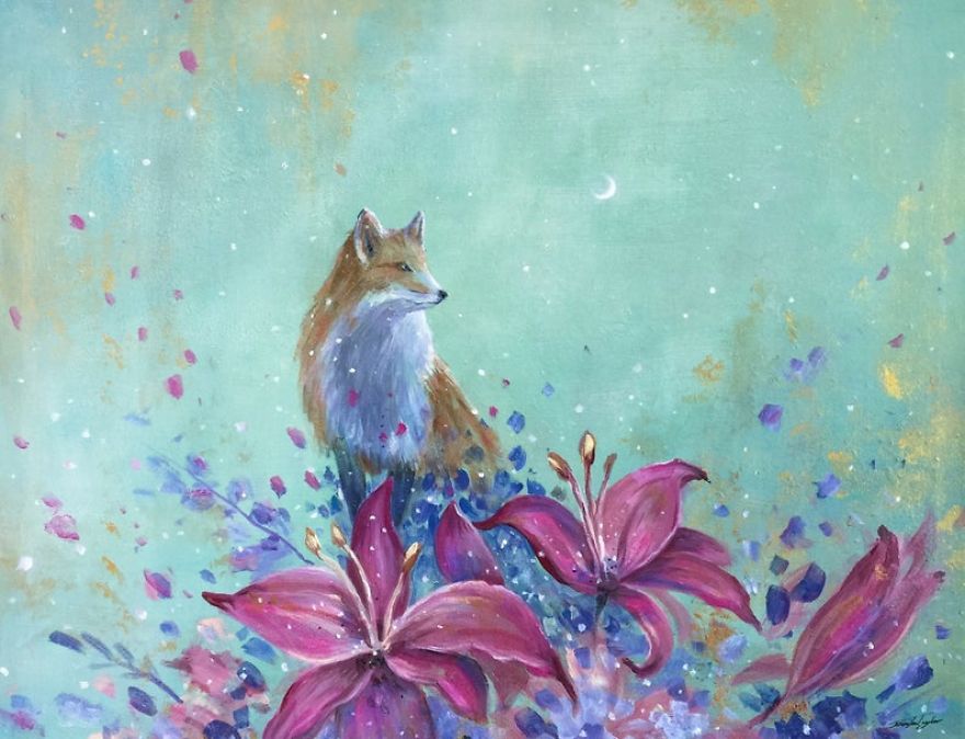 I Love To Paint Magical Creatures And Other Worlds, So Here’s My Newest Moon Fox Collection I Love To Paint Magical Creatures And Other Worlds, So Here’s My Newest Moon Fox Collection