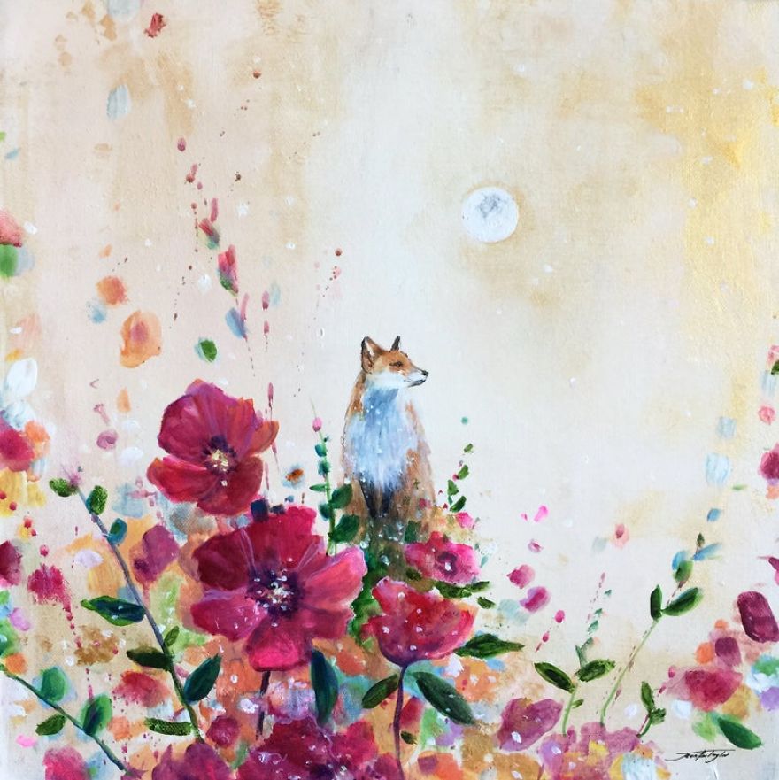 I Love To Paint Magical Creatures And Other Worlds, So Here’s My Newest Moon Fox Collection I Love To Paint Magical Creatures And Other Worlds, So Here’s My Newest Moon Fox Collection