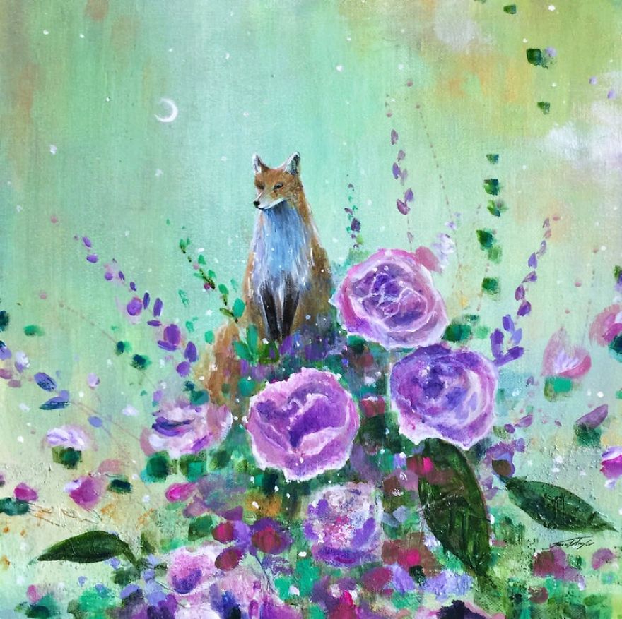 I Love To Paint Magical Creatures And Other Worlds, So Here’s My Newest Moon Fox Collection I Love To Paint Magical Creatures And Other Worlds, So Here’s My Newest Moon Fox Collection