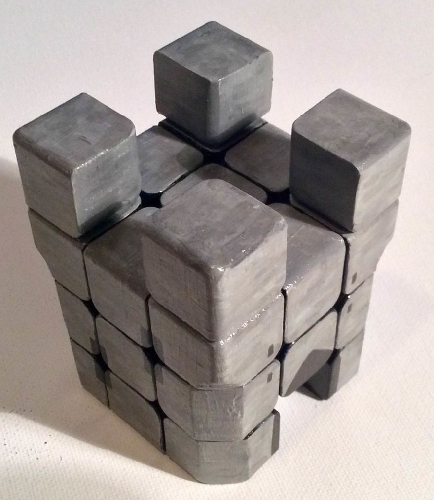 I Gave Up Canvas, Now I Paint On Rubik's Cubes. I Gave Up Canvas, Now I Paint On Rubik's Cubes.