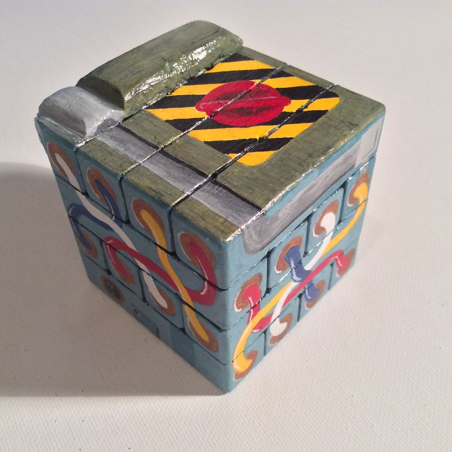 I Gave Up Canvas, Now I Paint On Rubik's Cubes. I Gave Up Canvas, Now I Paint On Rubik's Cubes.