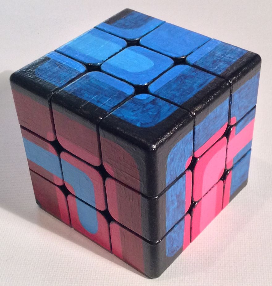 I Gave Up Canvas, Now I Paint On Rubik's Cubes. I Gave Up Canvas, Now I Paint On Rubik's Cubes.
