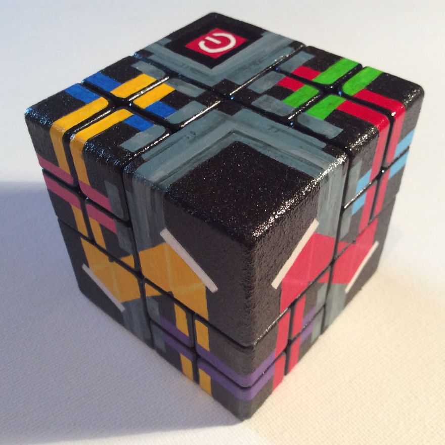 I Gave Up Canvas, Now I Paint On Rubik's Cubes. I Gave Up Canvas, Now I Paint On Rubik's Cubes.