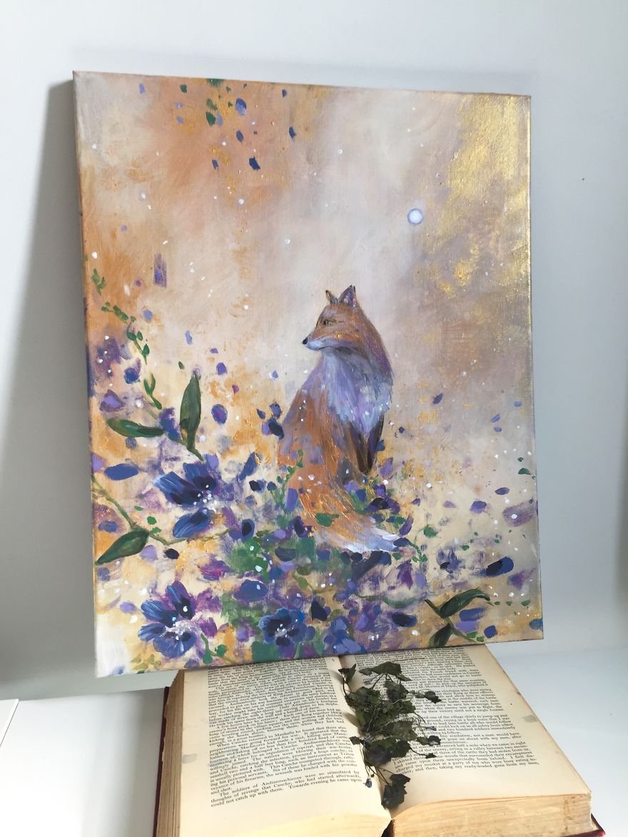 I Love To Paint Magical Creatures And Other Worlds, So Here’s My Newest Moon Fox Collection I Love To Paint Magical Creatures And Other Worlds, So Here’s My Newest Moon Fox Collection
