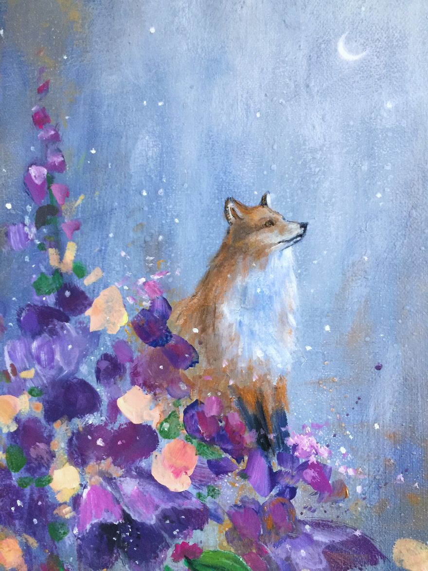 I Love To Paint Magical Creatures And Other Worlds, So Here’s My Newest Moon Fox Collection I Love To Paint Magical Creatures And Other Worlds, So Here’s My Newest Moon Fox Collection