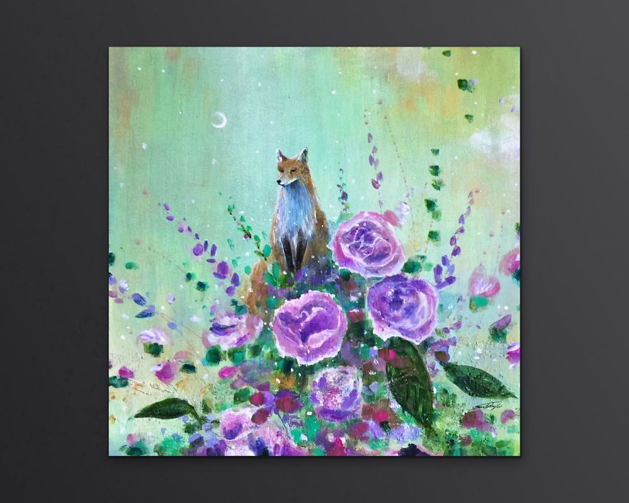 I Love To Paint Magical Creatures And Other Worlds, So Here’s My Newest Moon Fox Collection