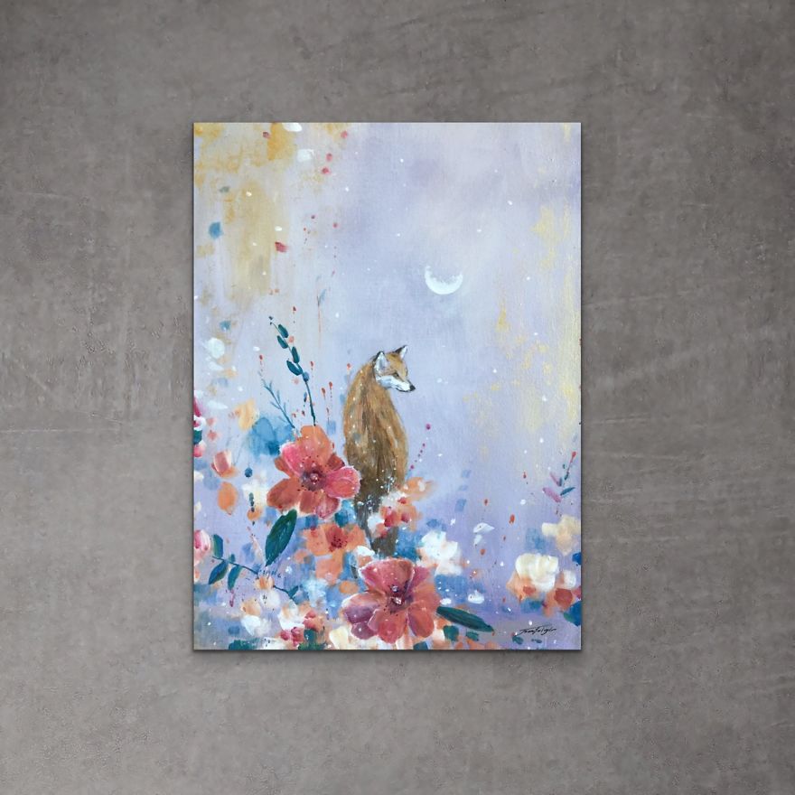 I Love To Paint Magical Creatures And Other Worlds, So Here’s My Newest Moon Fox Collection I Love To Paint Magical Creatures And Other Worlds, So Here’s My Newest Moon Fox Collection