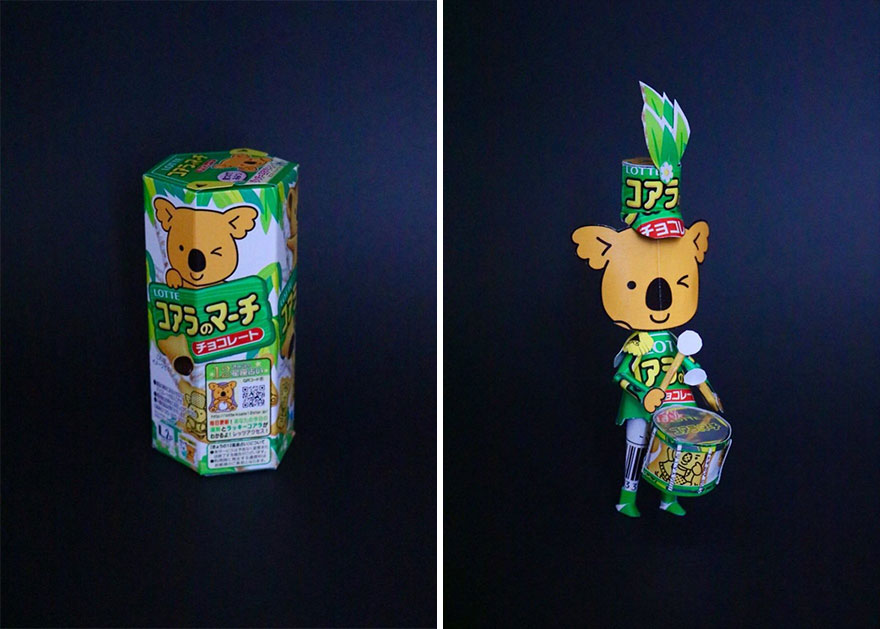 Japanese Artist Makes Incredible Arts With Used Packaging (19 New Pics)