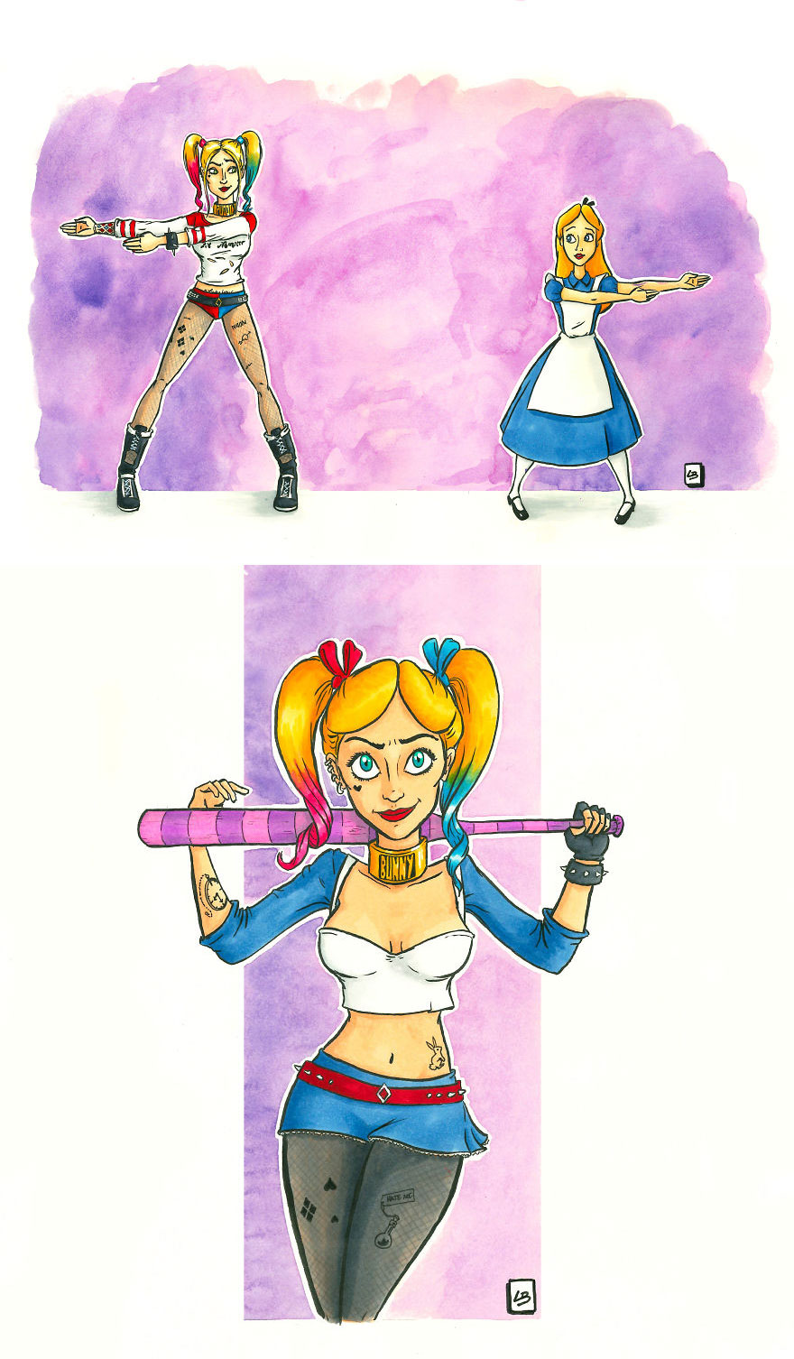 Harley Quinn x Alice in Wonderland