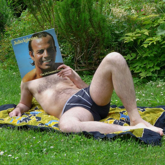 People Are Merging Old Vinyl Covers With Parts Of Their Bodies And The Result Is Amazing