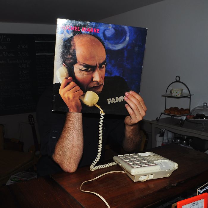 People Are Merging Old Vinyl Covers With Parts Of Their Bodies And The Result Is Amazing