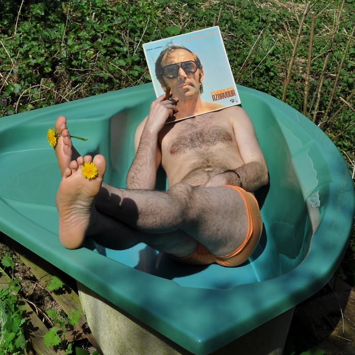 People Are Merging Old Vinyl Covers With Parts Of Their Bodies And The Result Is Amazing