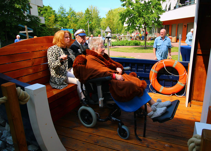 We Made An Interactive Boat In The Garden Of A Home For People With Dementia We Made An Interactive Boat In The Garden Of A Home For People With Dementia