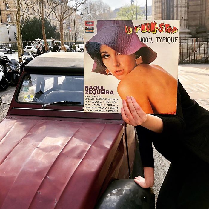 People Are Merging Old Vinyl Covers With Parts Of Their Bodies And The Result Is Amazing