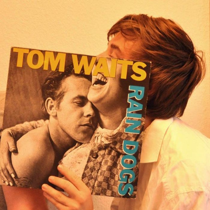 People Are Merging Old Vinyl Covers With Parts Of Their Bodies And The Result Is Amazing