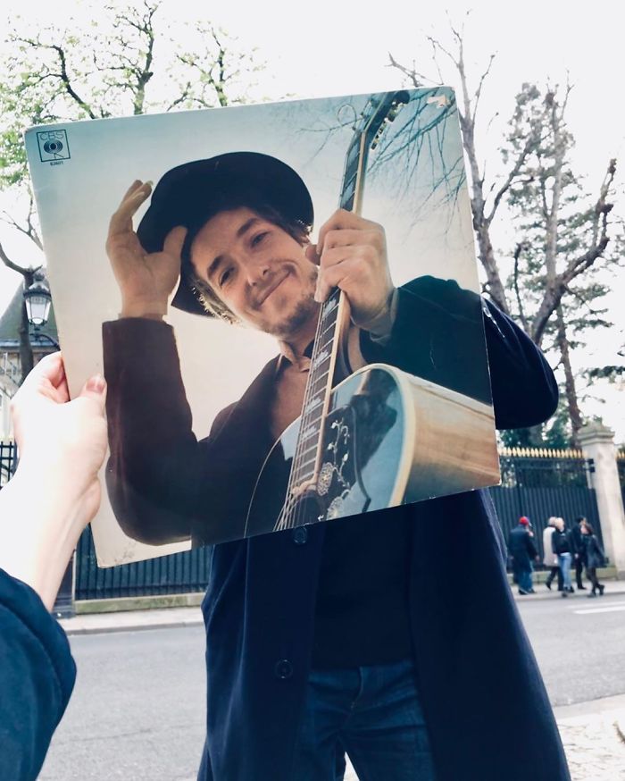 People Are Merging Old Vinyl Covers With Parts Of Their Bodies And The Result Is Amazing