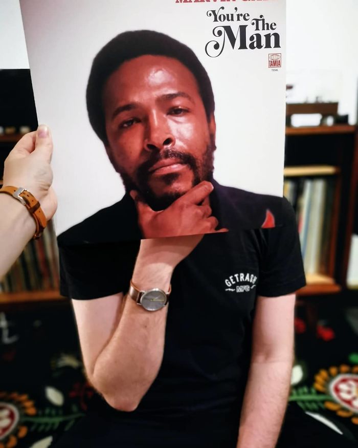 People Are Merging Old Vinyl Covers With Parts Of Their Bodies And The Result Is Amazing