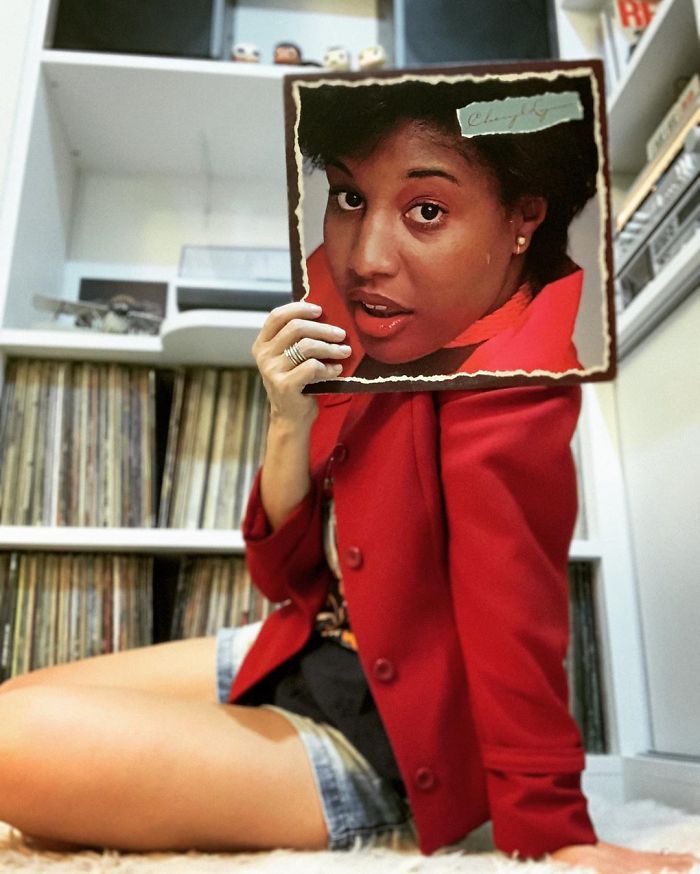 People Are Merging Old Vinyl Covers With Parts Of Their Bodies And The Result Is Amazing