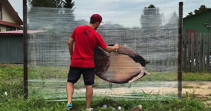 I Use Transparent Wrap To Spray-Paint Animals
