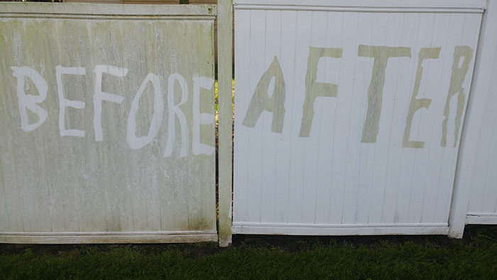 Finally Got A Pressure Washer. Here's The Before And After Shot