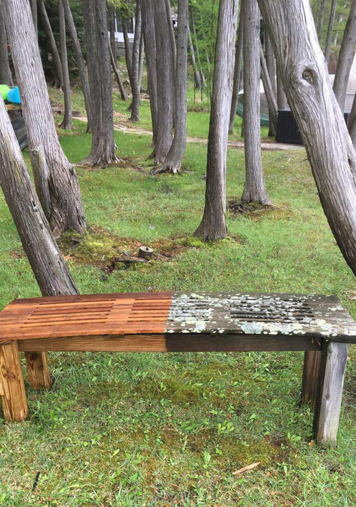 Grandpa’s Bench Was Well Overdue For A Wash