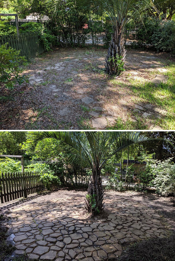 Found Some Stones At Our House, Power Washed Them And Uncovered A Patio