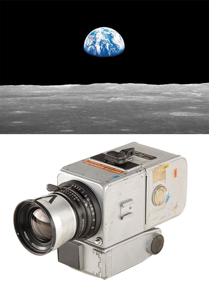 "Earthrise" By William Anders, 1968 / Modified Hasselblad 500 El