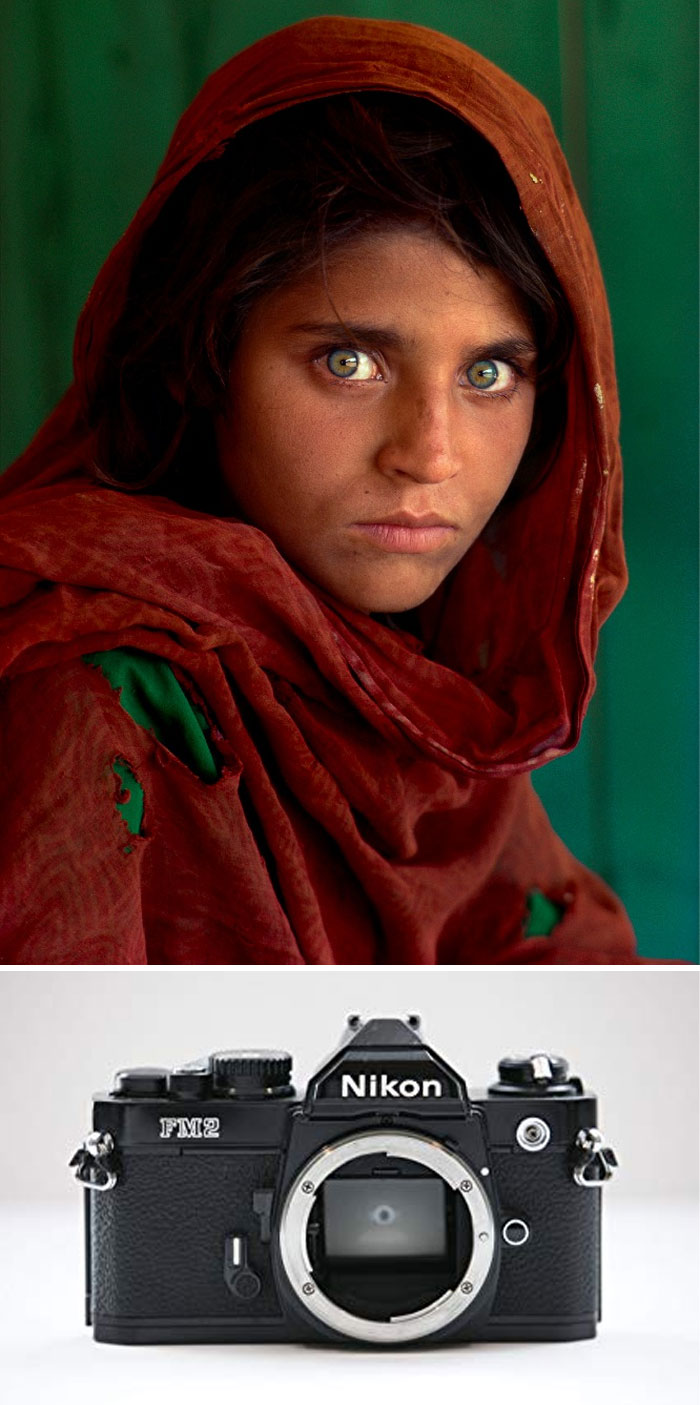 "Afghan Girl" By Steve McCurry, 1984 / Nikon Fm2