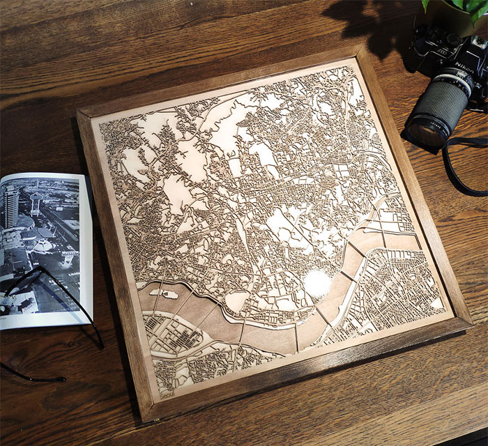 I Am A Carpenter Artist Who Creates Custom Wood Maps (11 Pics)