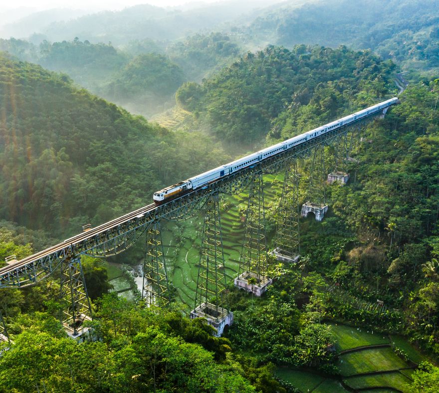 Cikubang Train Bridge, West Java Indonesia