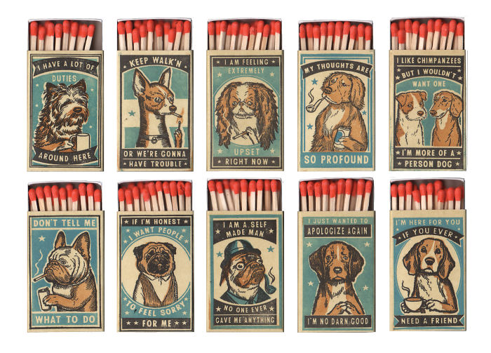 I Created Matchboxes Featuring Different Dog Breeds With Complicated Human Personalities