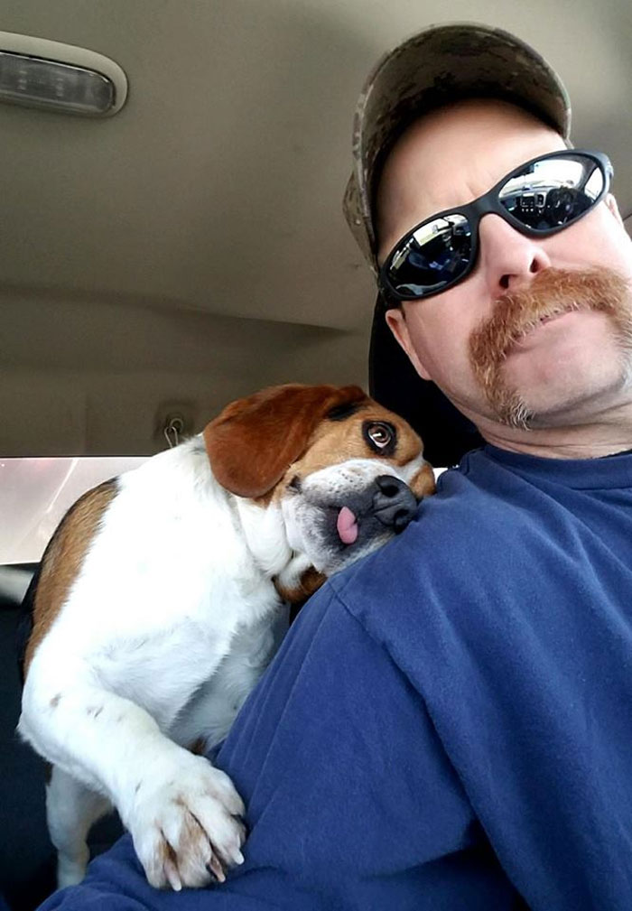 Man Rescues A Beagle From Being Euthanized In A Shelter, The Dog Can't Contain His Gratitude, Hugs His Rescuer Man Rescues A Beagle From Being Euthanized In A Shelter, The Dog Can't Contain His Gratitude, Hugs His Rescuer