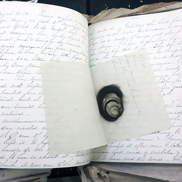 Our Worker Found This Lock Of Hair While Doing An Inventory