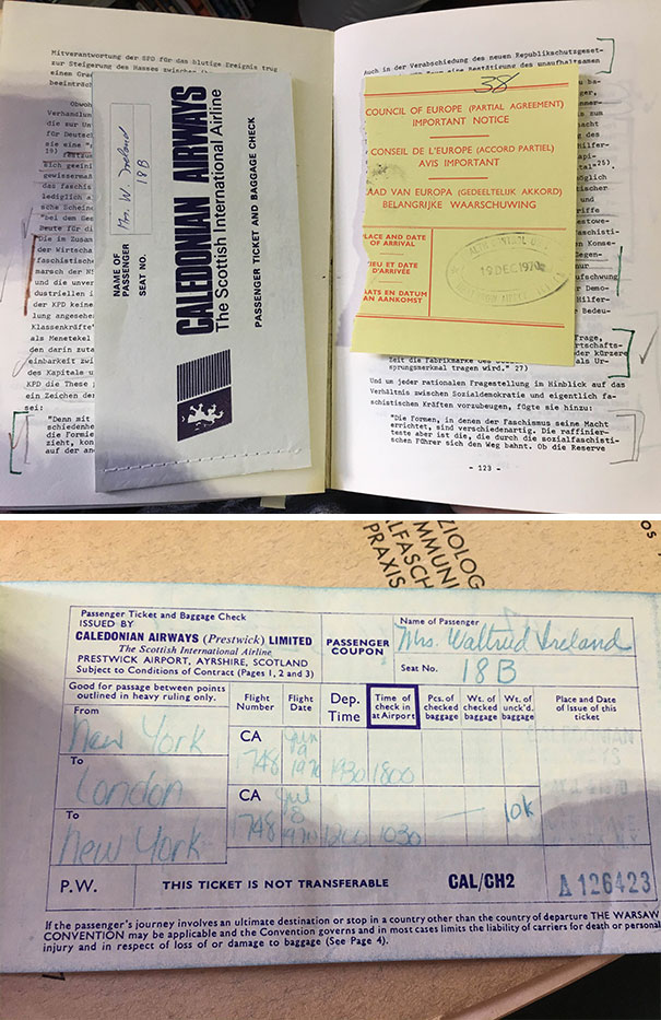 A 1970's Plane Ticket