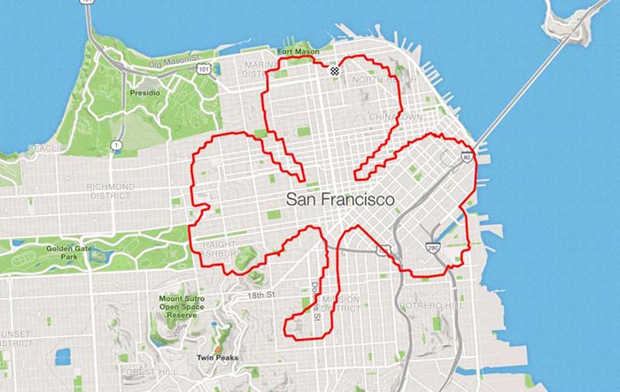 Runner Uses The Streets As His Canvas, Maps Out Artistic Designs With His Routes (31 Pics)