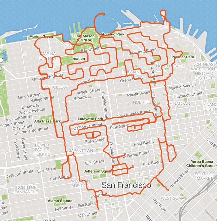Runner Uses The Streets As His Canvas, Maps Out Artistic Designs With His Routes (31 Pics) Runner Uses The Streets As His Canvas, Maps Out Artistic Designs With His Routes (31 Pics)