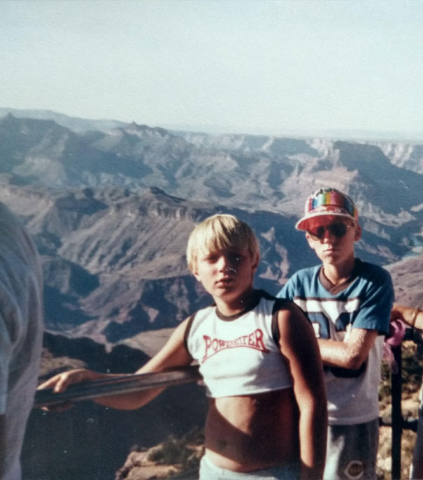 My Brother And I In 1988. Not Sure Why My Mom Let A Chubby 10 Year Old Boy Wear That All Summer