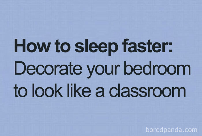 Text meme about sleeping tips on a blue background, featuring funny sleeping memes keyword for SEO.