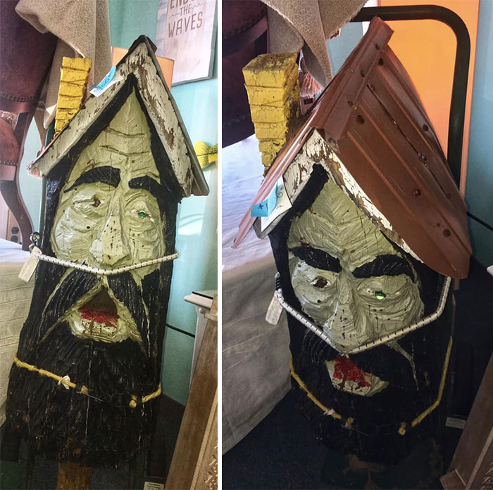 It Is A Heavy Piece Of Wood. I Believe It Is A Bird House. Priced At Only $100