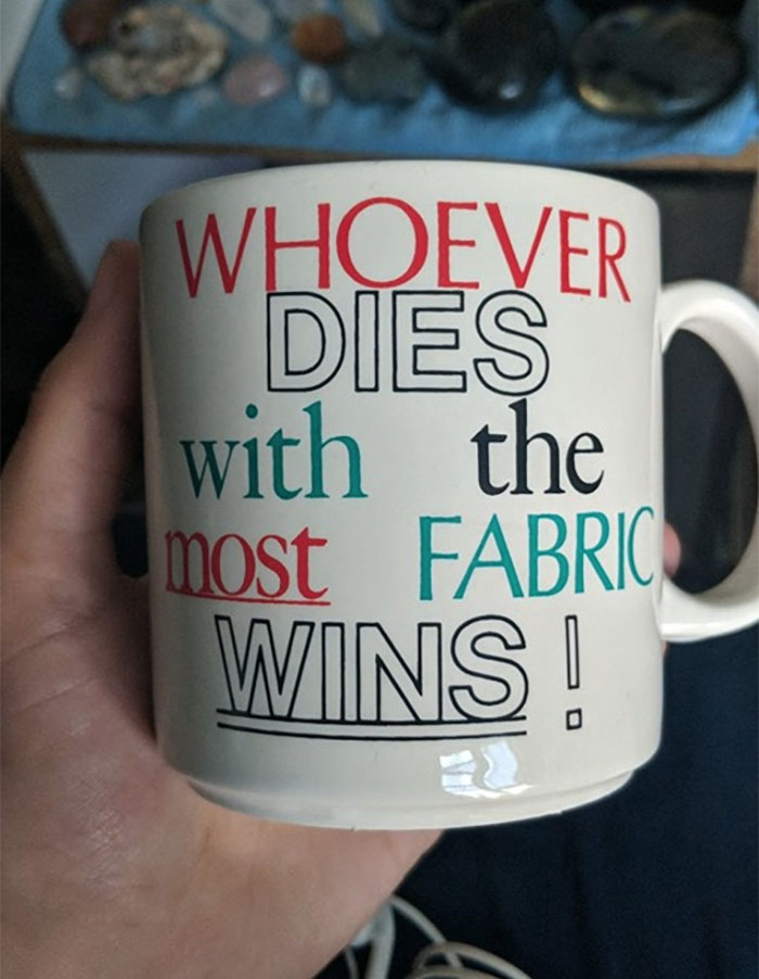 My Most Favorite Mug I Thrifted A While Ago, It Is A Bit Ominous Though