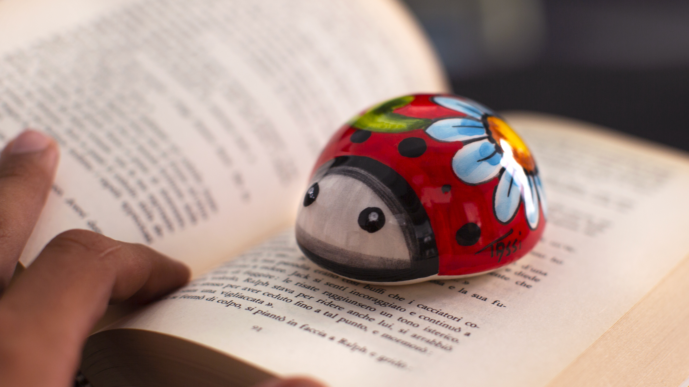 Ceramic Ladybug Figurine Hand Painted And Finished To The Smallest Details With Love In Italy