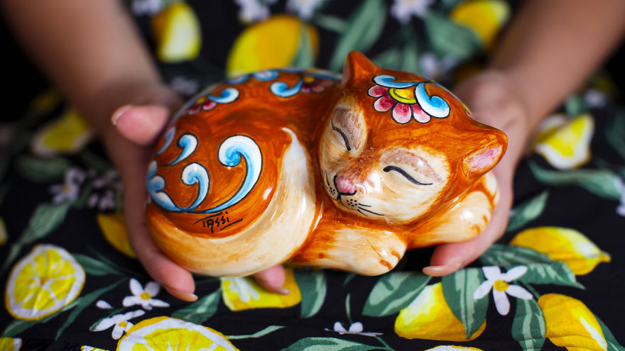 I Handmade A Ceramic Sleeping Cat