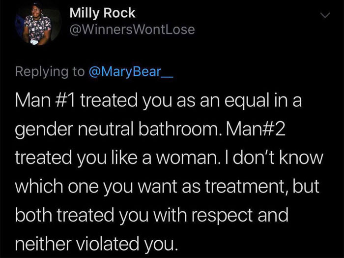 Woman Feels 'Violated' When A Man Uses A Gender Neutral Bathroom In Front Of Her Woman Feels 'Violated' When A Man Uses A Gender Neutral Bathroom In Front Of Her